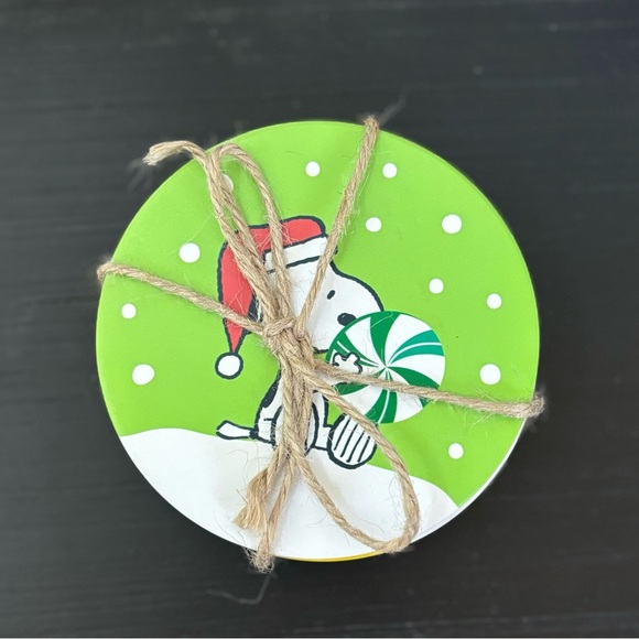 SNOOPY Peanuts CHRISTMAS HOLIDAY Coasters Set Of 4 Assorted 4” NEW - Picture 2 of 3